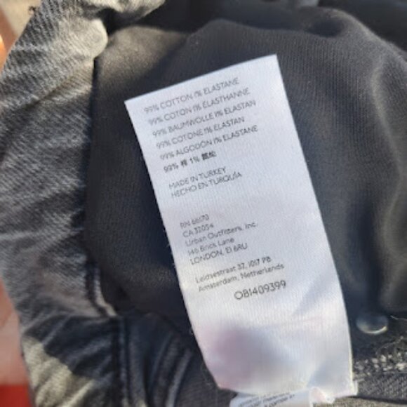 BDG | Urban Outfitters Faded Black Grey 32" Long Inseam 90s Bootcut Jeans 27 - Picture 10 of 11